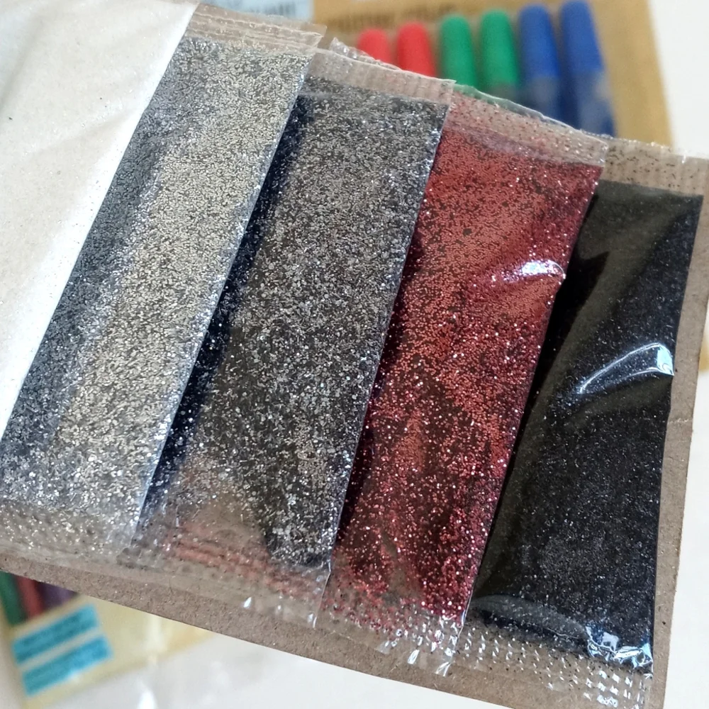 31 Set Crafter's Square 10 Glitter Glue, 15 Glitter Sticks, 6 Piece Glitter Pack